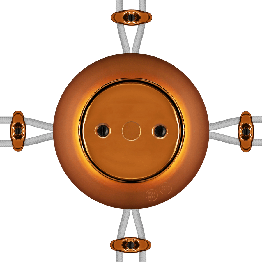 PORCELAIN KATY PATY COLONA ROUND SURFACE MOUNTED JUNCTION BOX BRONZE - DYKE & DEAN