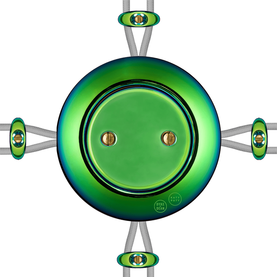 PORCELAIN KATY PATY COLONA ROUND SURFACE MOUNTED JUNCTION BOX CHLOREDO - DYKE & DEAN