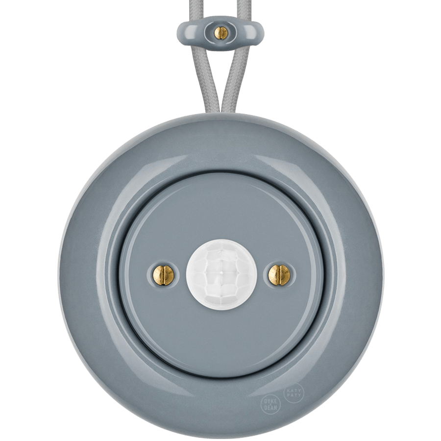 PORCELAIN KATY PATY COLONA ROUND SURFACE MOUNTED MOTION SENSOR ASH GREY - DYKE & DEAN