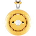 PORCELAIN KATY PATY COLONA ROUND SURFACE MOUNTED MOTION SENSOR GOLD - DYKE & DEAN