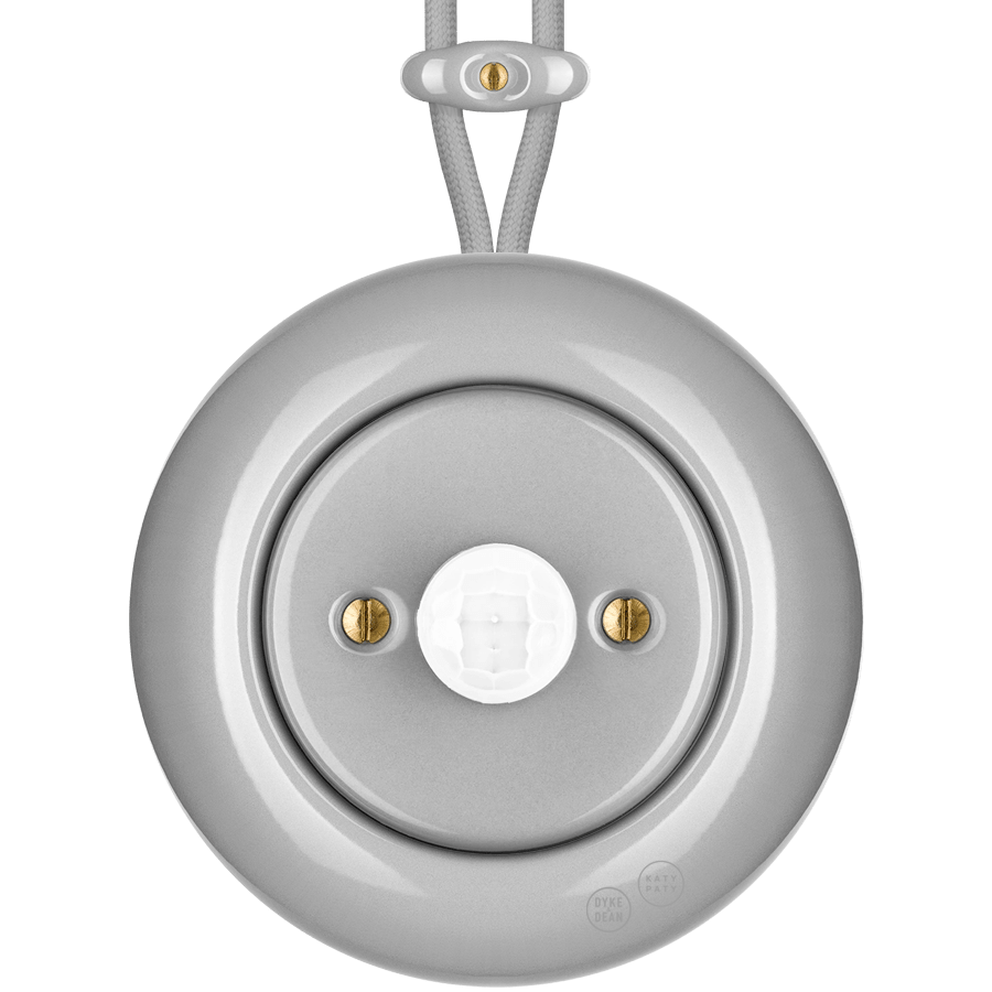 PORCELAIN KATY PATY COLONA ROUND SURFACE MOUNTED MOTION SENSOR GREY - DYKE & DEAN