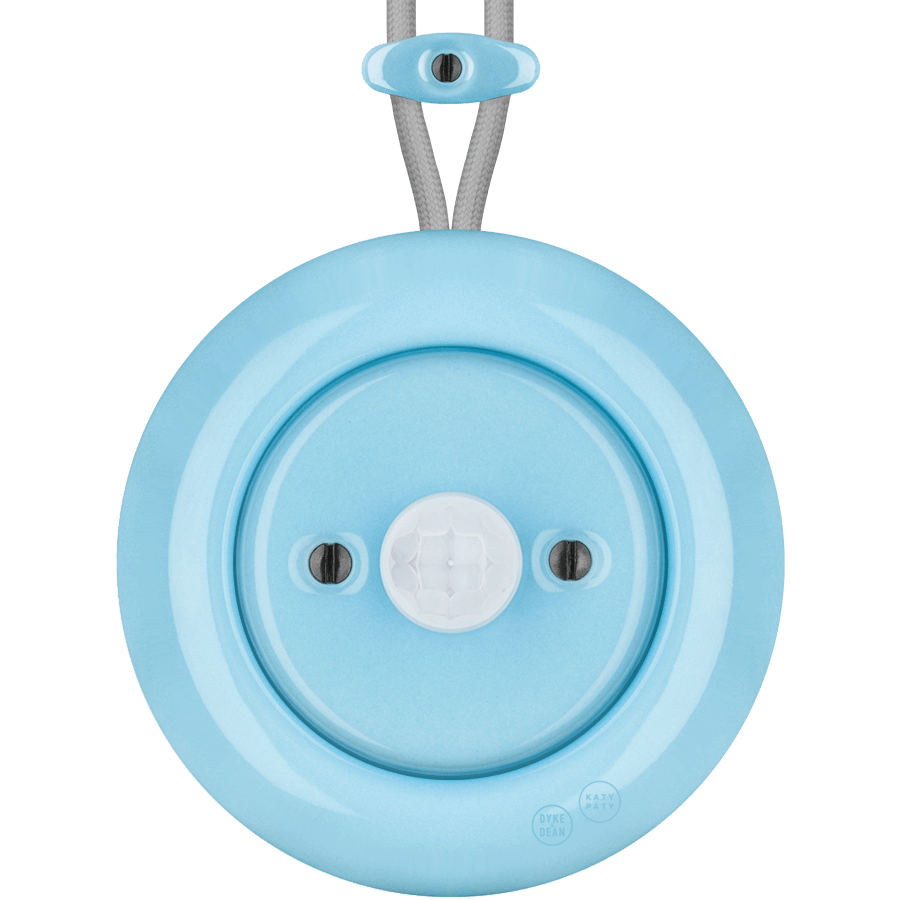 PORCELAIN KATY PATY COLONA ROUND SURFACE MOUNTED MOTION SENSOR PASTEL BLUE - DYKE & DEAN