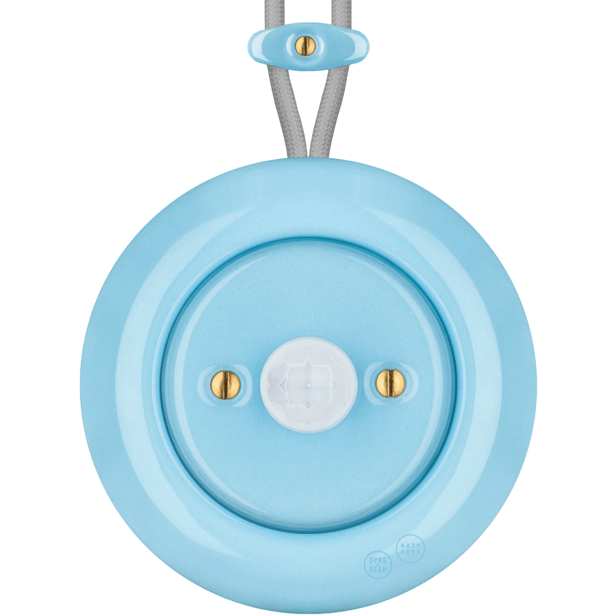 PORCELAIN KATY PATY COLONA ROUND SURFACE MOUNTED MOTION SENSOR PASTEL BLUE - DYKE & DEAN