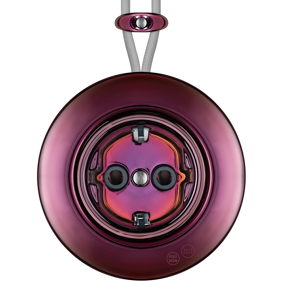 PORCELAIN KATY PATY COLONA ROUND SURFACE MOUNTED SCHUKO SOCKET PURPLE - DYKE & DEAN