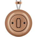 PORCELAIN KATY PATY COLONA ROUND SURFACE MOUNTED SLIM BUTTON SWITCH DERMA - DYKE & DEAN