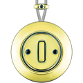 PORCELAIN KATY PATY COLONA ROUND SURFACE MOUNTED SLIM BUTTON SWITCH LUCEDO - DYKE & DEAN