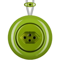 PORCELAIN KATY PATY COLONA ROUND SURFACE MOUNTED SWISS SOCKET GREEN - DYKE & DEAN