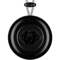 PORCELAIN KATY PATY COLONA ROUND SURFACE MOUNTED SWISS SOCKET MATTE BLACK - DYKE & DEAN