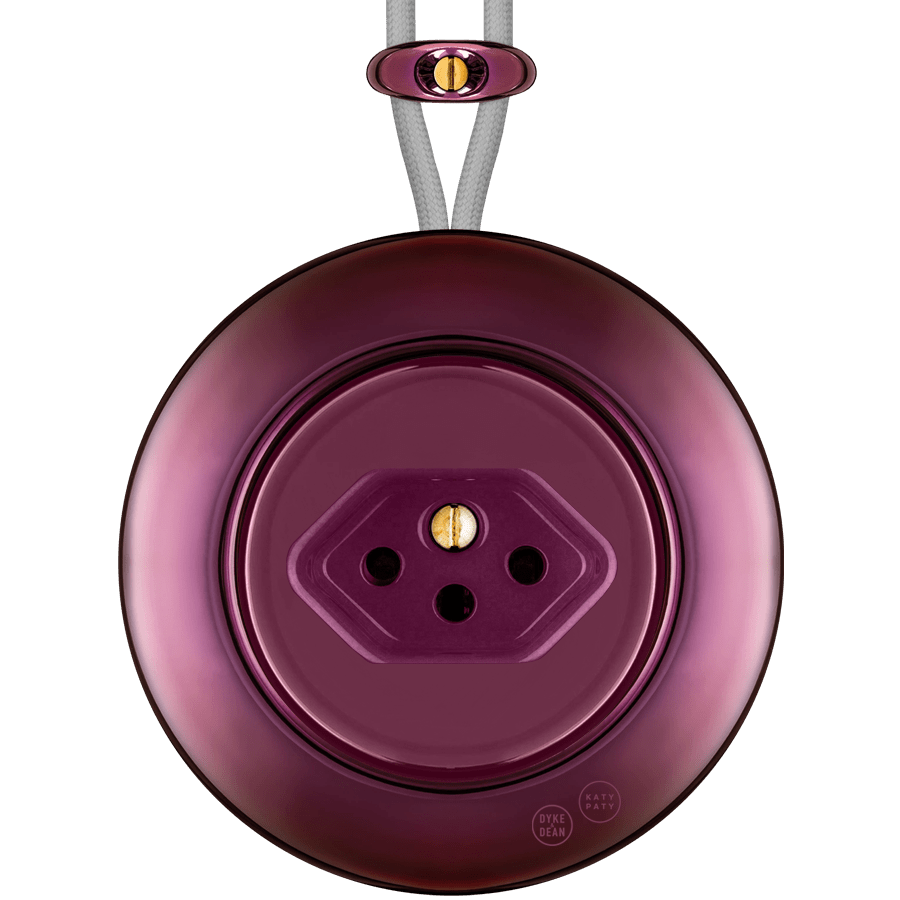 PORCELAIN KATY PATY COLONA ROUND SURFACE MOUNTED SWISS SOCKET PURPLE - DYKE & DEAN