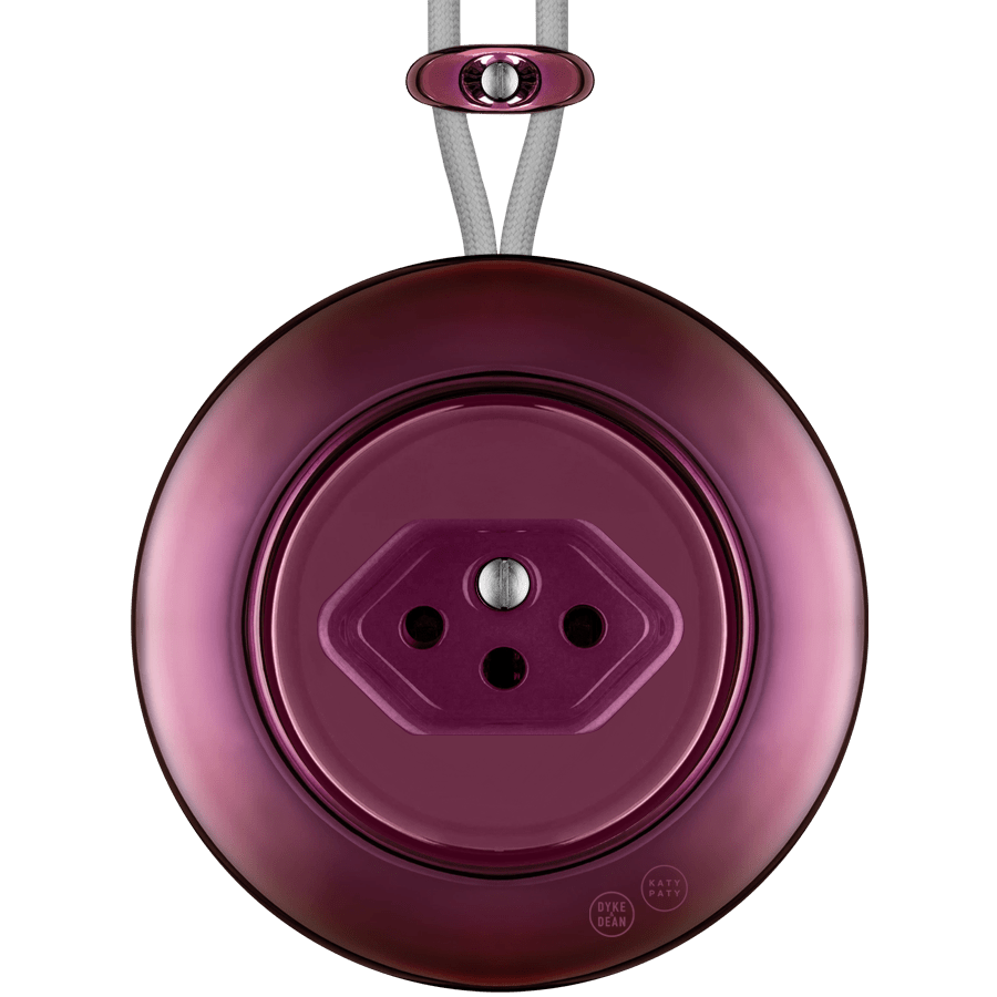 PORCELAIN KATY PATY COLONA ROUND SURFACE MOUNTED SWISS SOCKET PURPLE - DYKE & DEAN