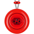 PORCELAIN KATY PATY COLONA ROUND SURFACE MOUNTED SWISS SOCKET RED - DYKE & DEAN