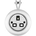 PORCELAIN KATY PATY COLONA ROUND SURFACE MOUNTED UK SOCKET CHROME - DYKE & DEAN