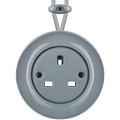 PORCELAIN KATY PATY COLONA ROUND SURFACE MOUNTED UK SOCKET GREY - DYKE & DEAN