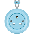 PORCELAIN KATY PATY COLONA ROUND SURFACE MOUNTED UK SOCKET PASTEL BLUE - DYKE & DEAN