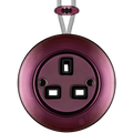 PORCELAIN KATY PATY COLONA ROUND SURFACE MOUNTED UK SOCKET PURPLE - DYKE & DEAN