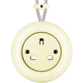 PORCELAIN KATY PATY COLONA ROUND SURFACE MOUNTED UK SOCKET VANILLA - DYKE & DEAN