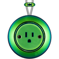 PORCELAIN KATY PATY COLONA ROUND SURFACE MOUNTED USA 15AMP SOCKET CHLOREDOO - DYKE & DEAN