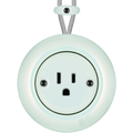PORCELAIN KATY PATY COLONA ROUND SURFACE MOUNTED USA 15AMP SOCKET CONCHA - DYKE & DEAN