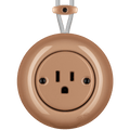 PORCELAIN KATY PATY COLONA ROUND SURFACE MOUNTED USA 15AMP SOCKET DERMA - DYKE & DEAN