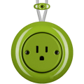 PORCELAIN KATY PATY COLONA ROUND SURFACE MOUNTED USA 15AMP SOCKET GREEN - DYKE & DEAN