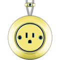 PORCELAIN KATY PATY COLONA ROUND SURFACE MOUNTED USA 15AMP SOCKET LUCEDO - DYKE & DEAN
