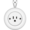 PORCELAIN KATY PATY COLONA ROUND SURFACE MOUNTED USA 15AMP SOCKET MATTE WHITE - DYKE & DEAN