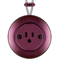 PORCELAIN KATY PATY COLONA ROUND SURFACE MOUNTED USA 15AMP SOCKET PURPLE - DYKE & DEAN