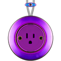 PORCELAIN KATY PATY COLONA ROUND SURFACE MOUNTED USA 15AMP SOCKET VIOLEDO - DYKE & DEAN