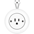 PORCELAIN KATY PATY COLONA ROUND SURFACE MOUNTED USA 15AMP SOCKET WHITE - DYKE & DEAN