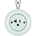 PORCELAIN KATY PATY COLONA ROUND SURFACE MOUNTED USA 20AMP SOCKET CONCHA - DYKE & DEAN