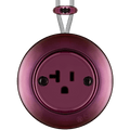 PORCELAIN KATY PATY COLONA ROUND SURFACE MOUNTED USA 20AMP SOCKET PURPLE - DYKE & DEAN