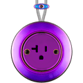 PORCELAIN KATY PATY COLONA ROUND SURFACE MOUNTED USA 20AMP SOCKET VIOLEDO - DYKE & DEAN