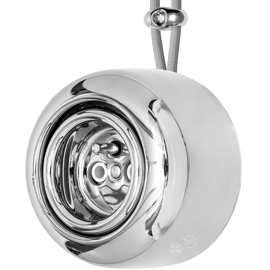 PORCELAIN ROUND SURFACE MOUNTED EURO SOCKET CHROME - DYKE & DEAN