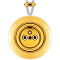 PORCELAIN ROUND SURFACE MOUNTED EURO SOCKET GOLD - DYKE & DEAN