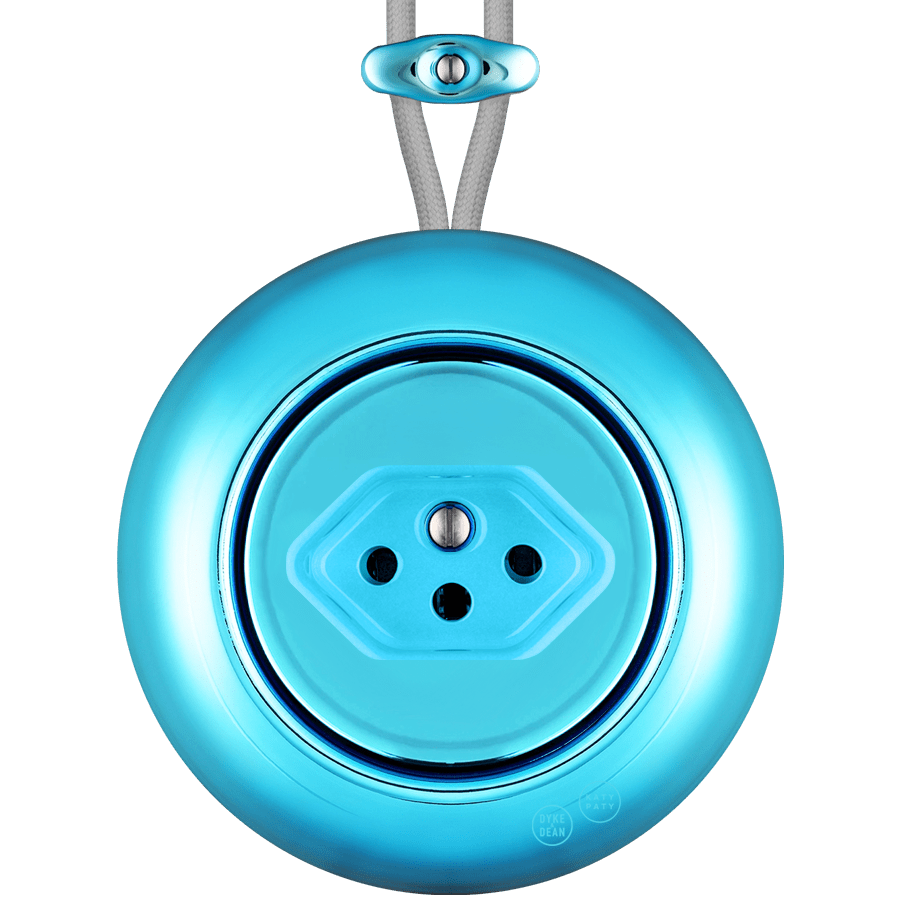 PORCELAIN ROUND SURFACE MOUNTED SWISS SOCKET SKY BLUE - DYKE & DEAN