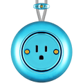 PORCELAIN ROUND SURFACE MOUNTED USA 15AMP SOCKET SKY BLUE - DYKE & DEAN