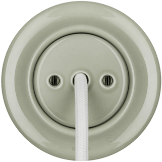 PORCELAIN WALL CABLE GLAND SOCKET GREY GREEN - DYKE & DEAN