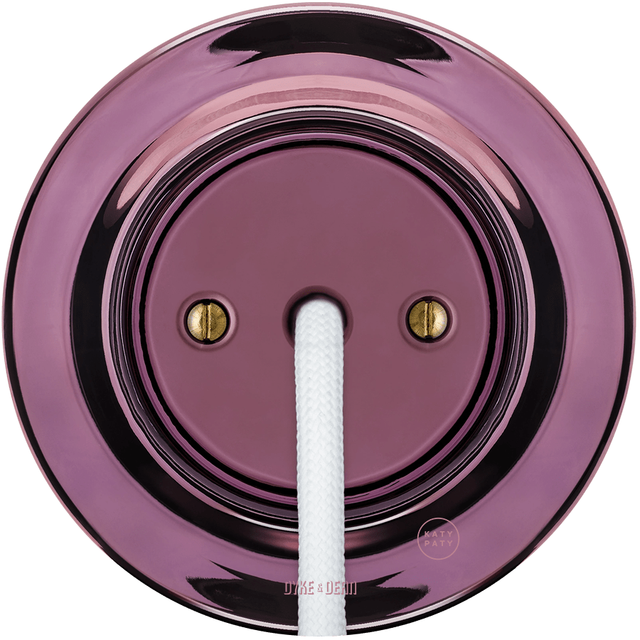 PORCELAIN WALL CABLE GLAND SOCKET PURPLE - DYKE & DEAN