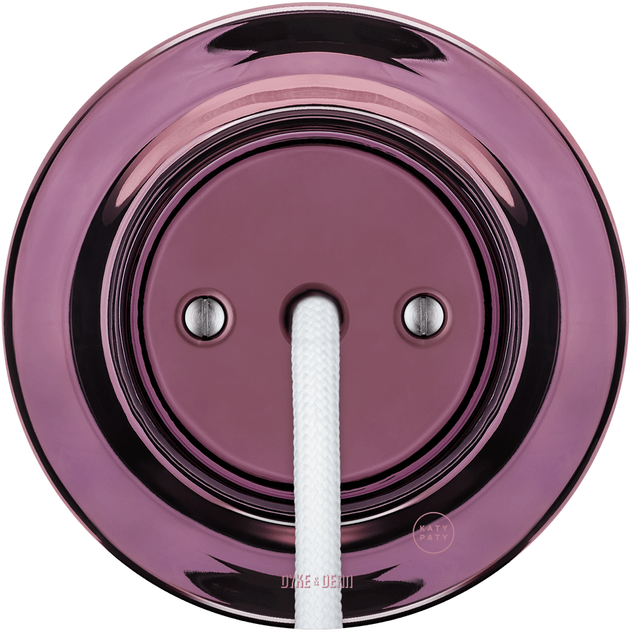 PORCELAIN WALL CABLE GLAND SOCKET PURPLE - DYKE & DEAN