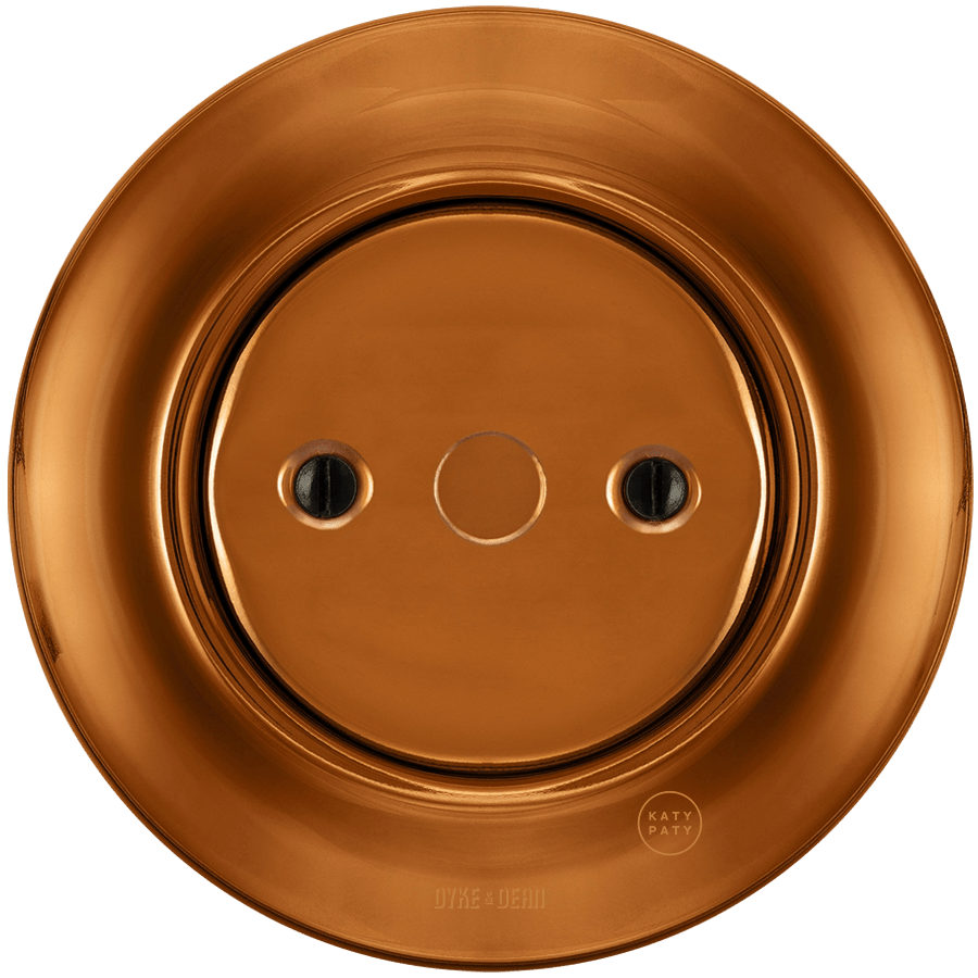 PORCELAIN WALL END PLUG SOCKET BRONZE - DYKE & DEAN