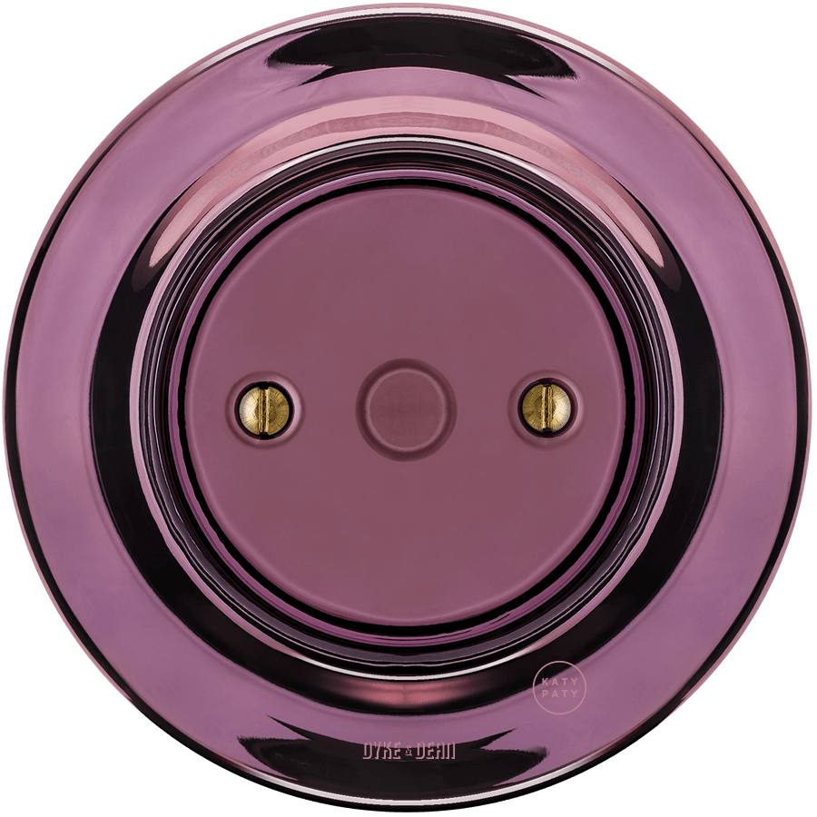 PORCELAIN WALL END PLUG SOCKET PURPLE - DYKE & DEAN