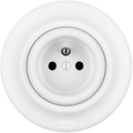PORCELAIN WALL EURO SOCKET MATT WHITE - DYKE & DEAN