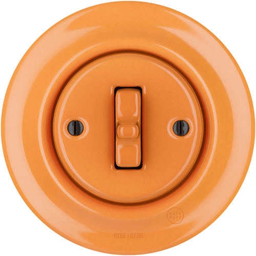 PORCELAIN WALL LIGHT SWITCH CARROT TOGGLE - DYKE & DEAN