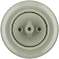PORCELAIN WALL LIGHT SWITCH GREY GREEN ROTARY - DYKE & DEAN