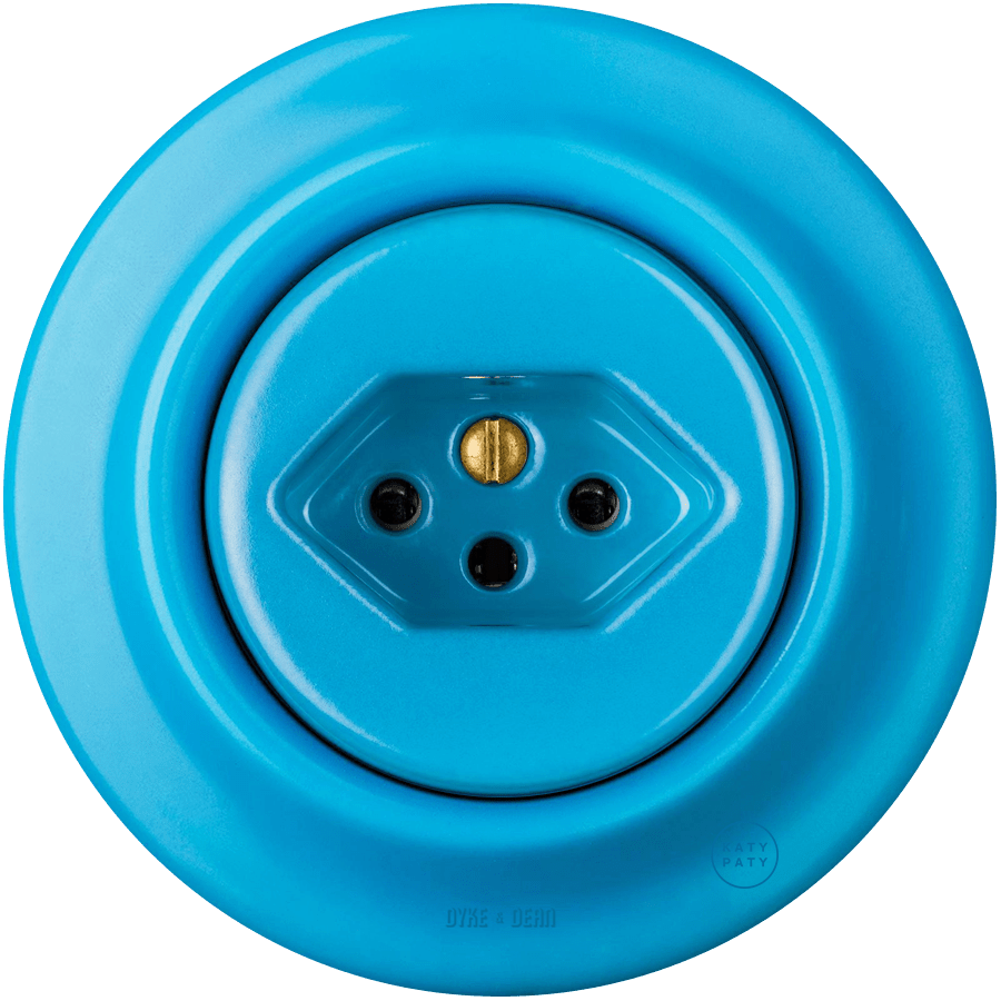 PORCELAIN WALL MOUNTED SWISS SOCKET AZURE - DYKE & DEAN