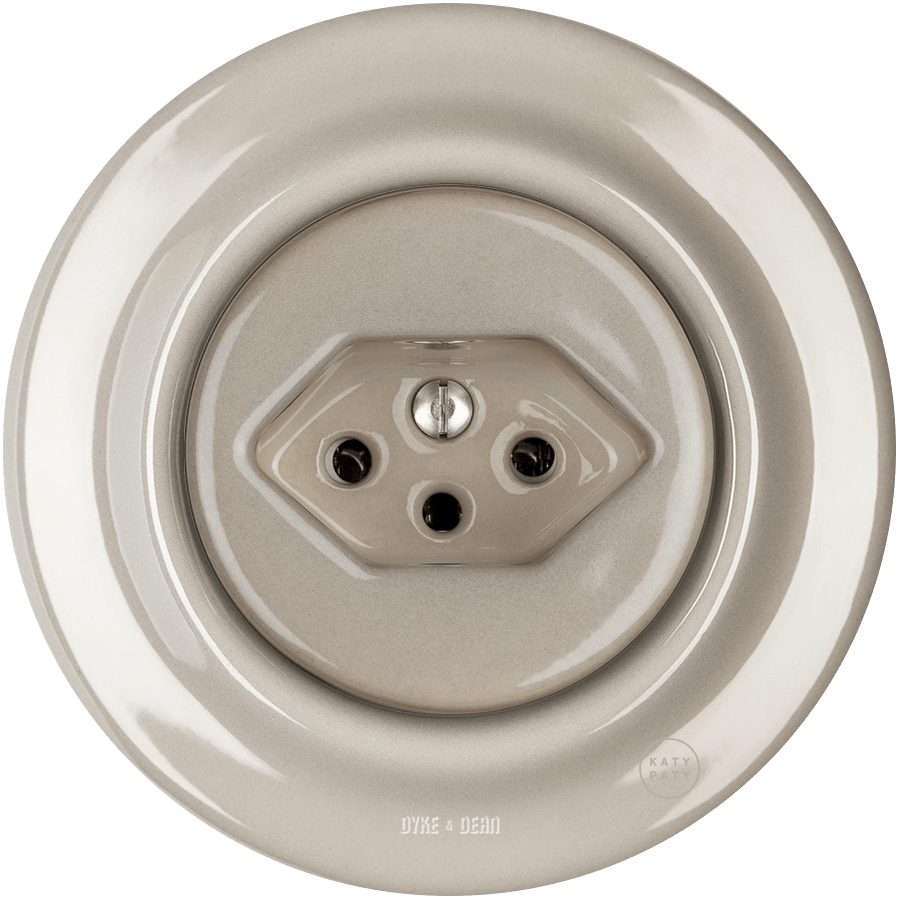 PORCELAIN WALL MOUNTED SWISS SOCKET CAPPUCCINO - DYKE & DEAN