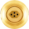 PORCELAIN WALL MOUNTED SWISS SOCKET GOLD - DYKE & DEAN