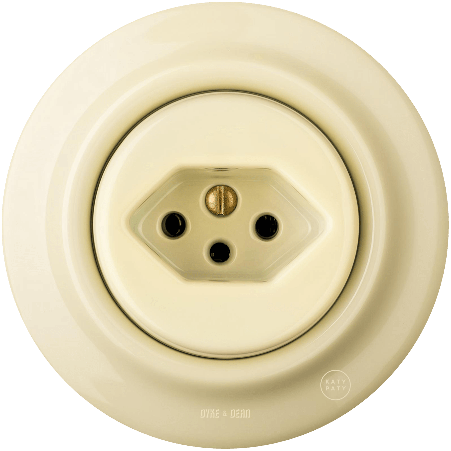 PORCELAIN WALL MOUNTED SWISS SOCKET VANILLA - DYKE & DEAN