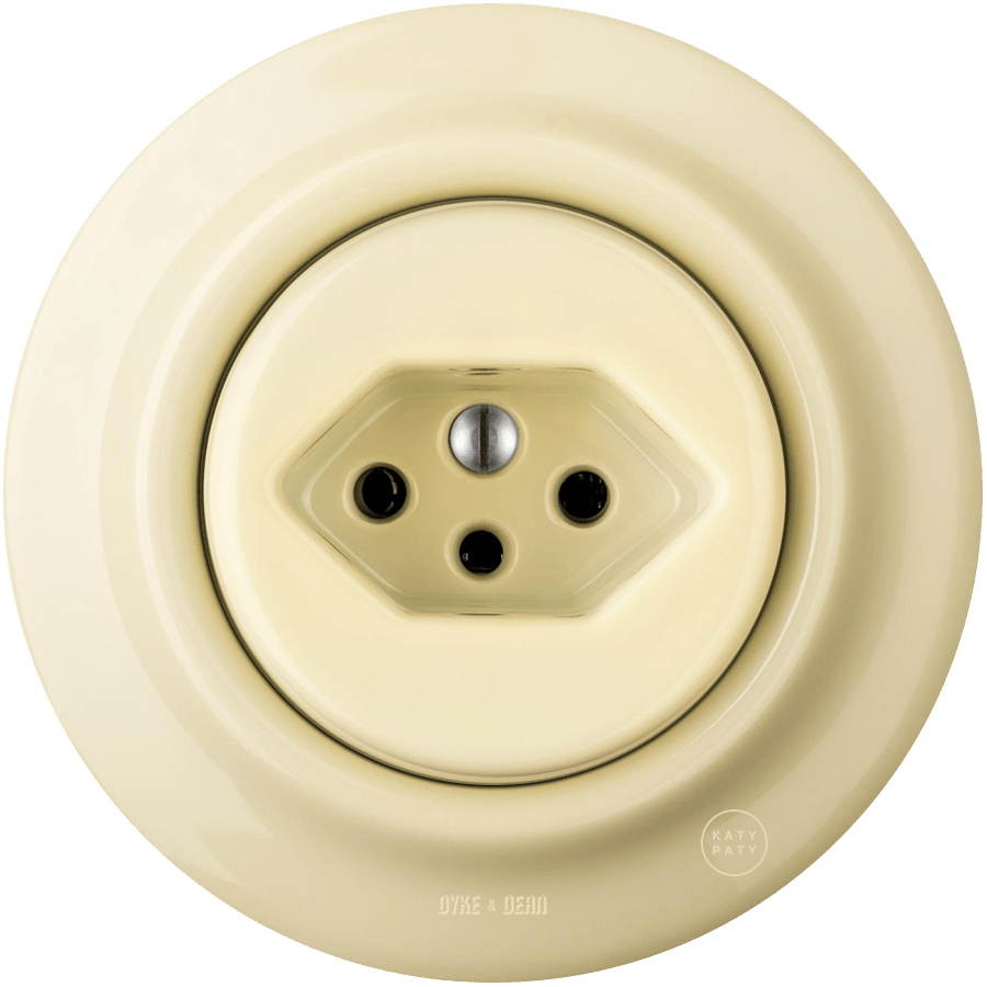 PORCELAIN WALL MOUNTED SWISS SOCKET VANILLA - DYKE & DEAN