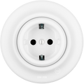 PORCELAIN WALL SCHUKO SOCKET MATT WHITE - DYKE & DEAN
